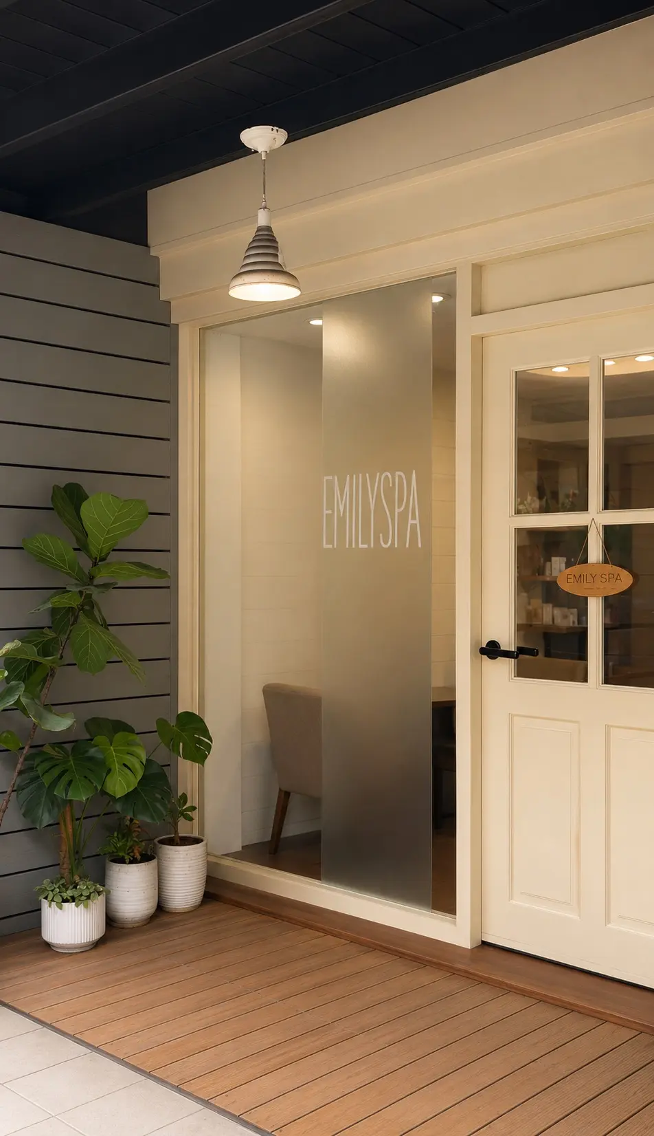 Emily Spa 溫暖明亮的門市入口